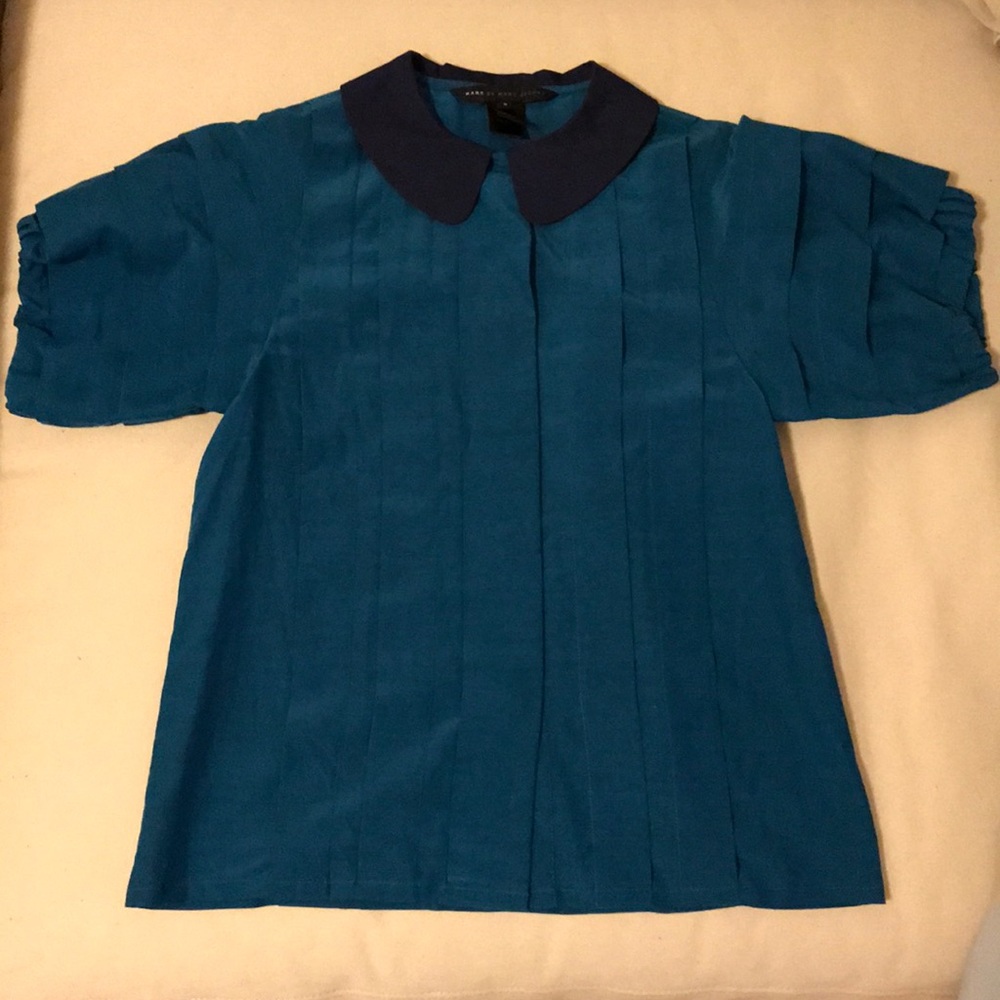 Marc by Marc Jacobs Tatra Turquoise Silk Blouse